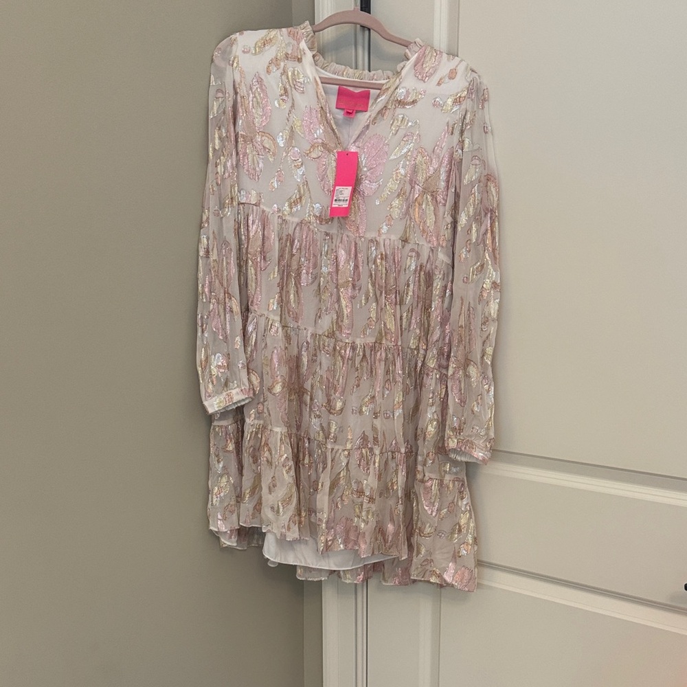 Lilly Pulitzer Pink and Gold dress